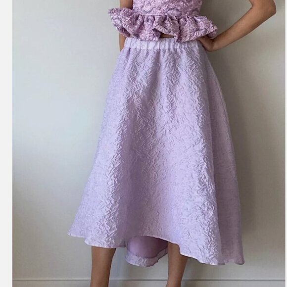 Zara Lavender Textured Midi Skirt, Size XS NWT - Picture 11 of 14